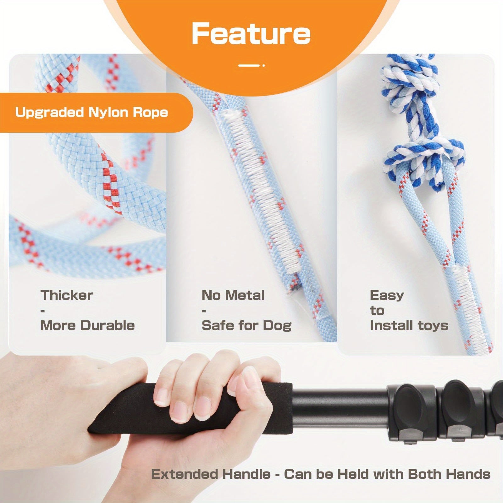 Extendable Flirt Pole for Dogs - Tutuky