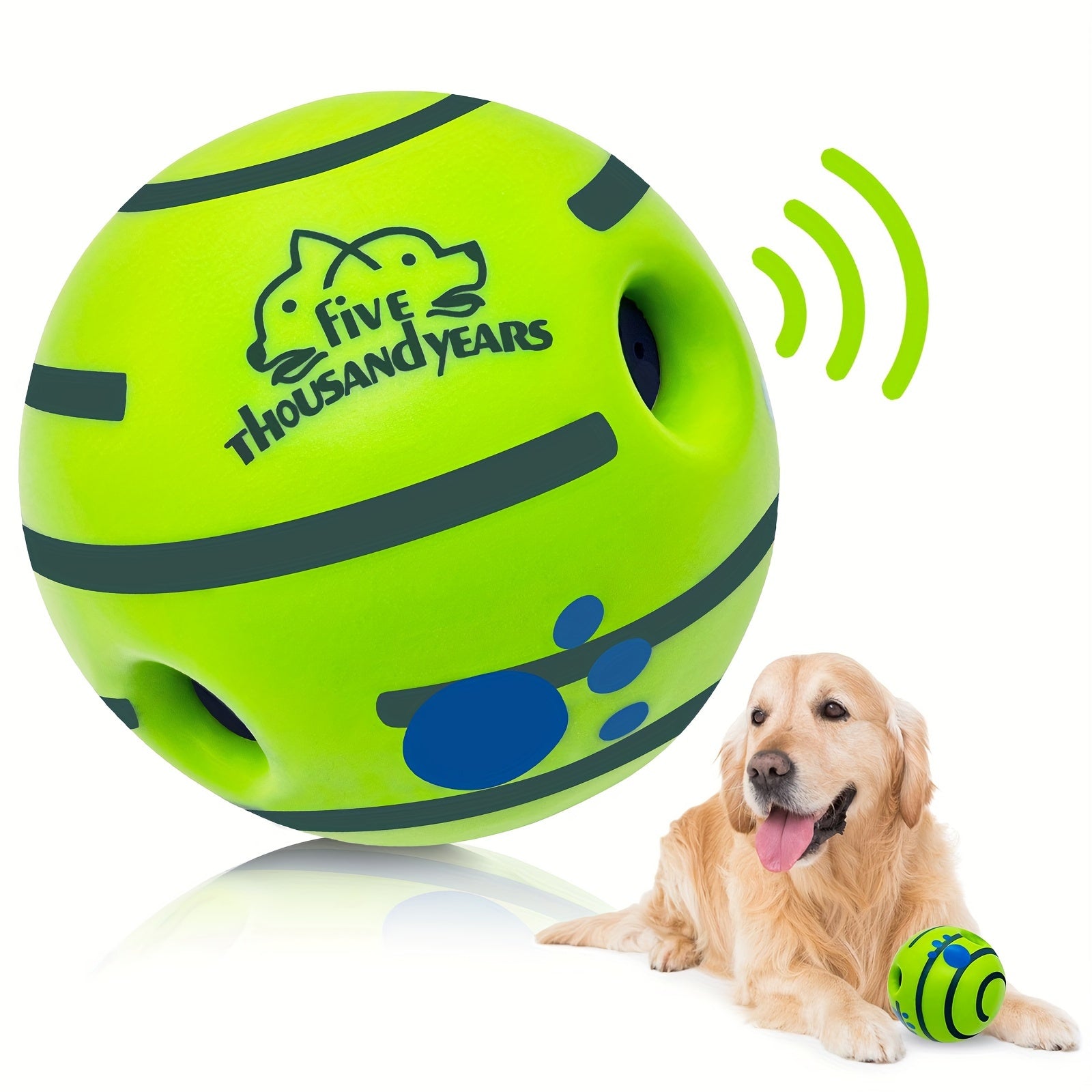 Pet Interactive Giggle Ball Toy, Dog IQ Training Ball Toy - Tutuky