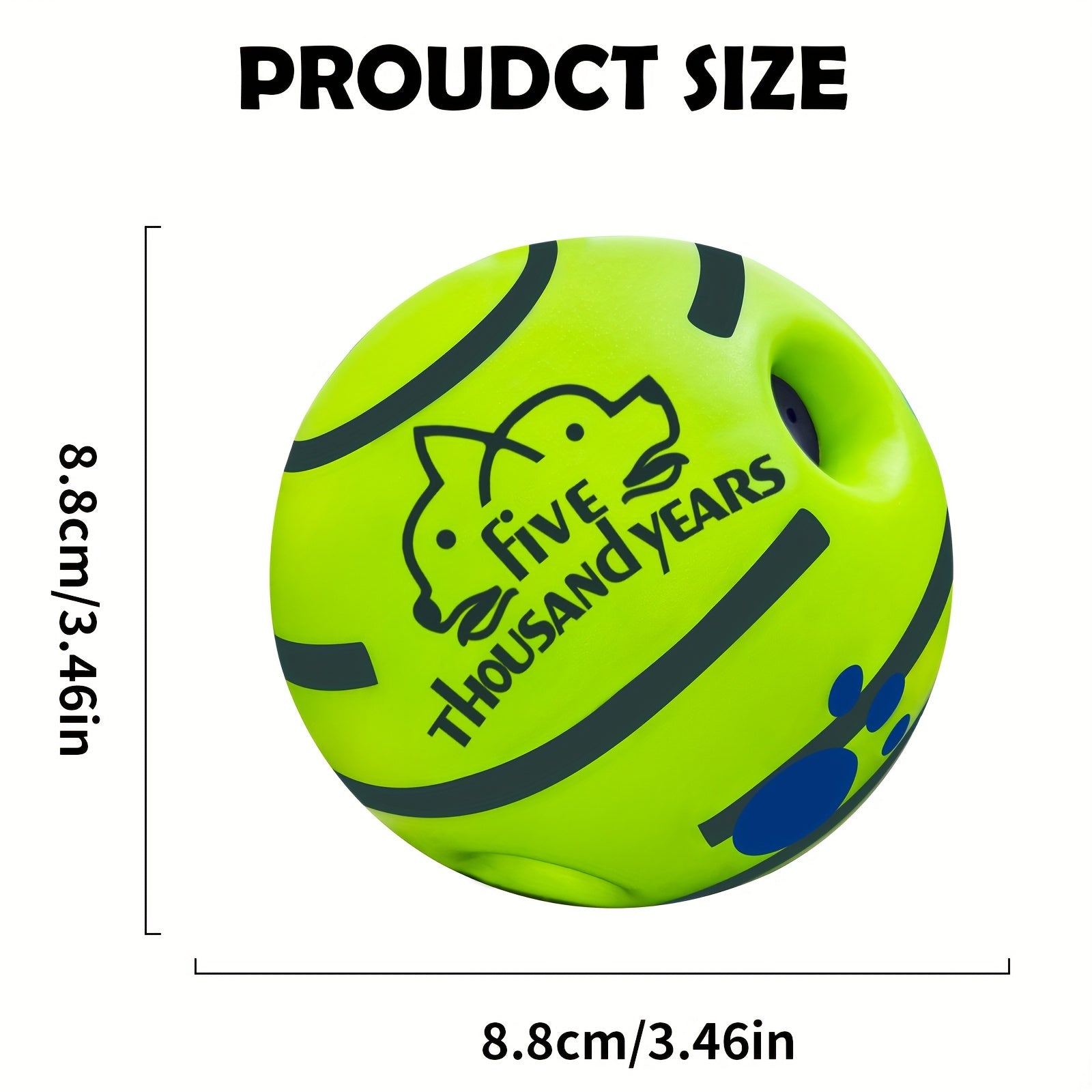 Pet Interactive Giggle Ball Toy, Dog IQ Training Ball Toy - Tutuky