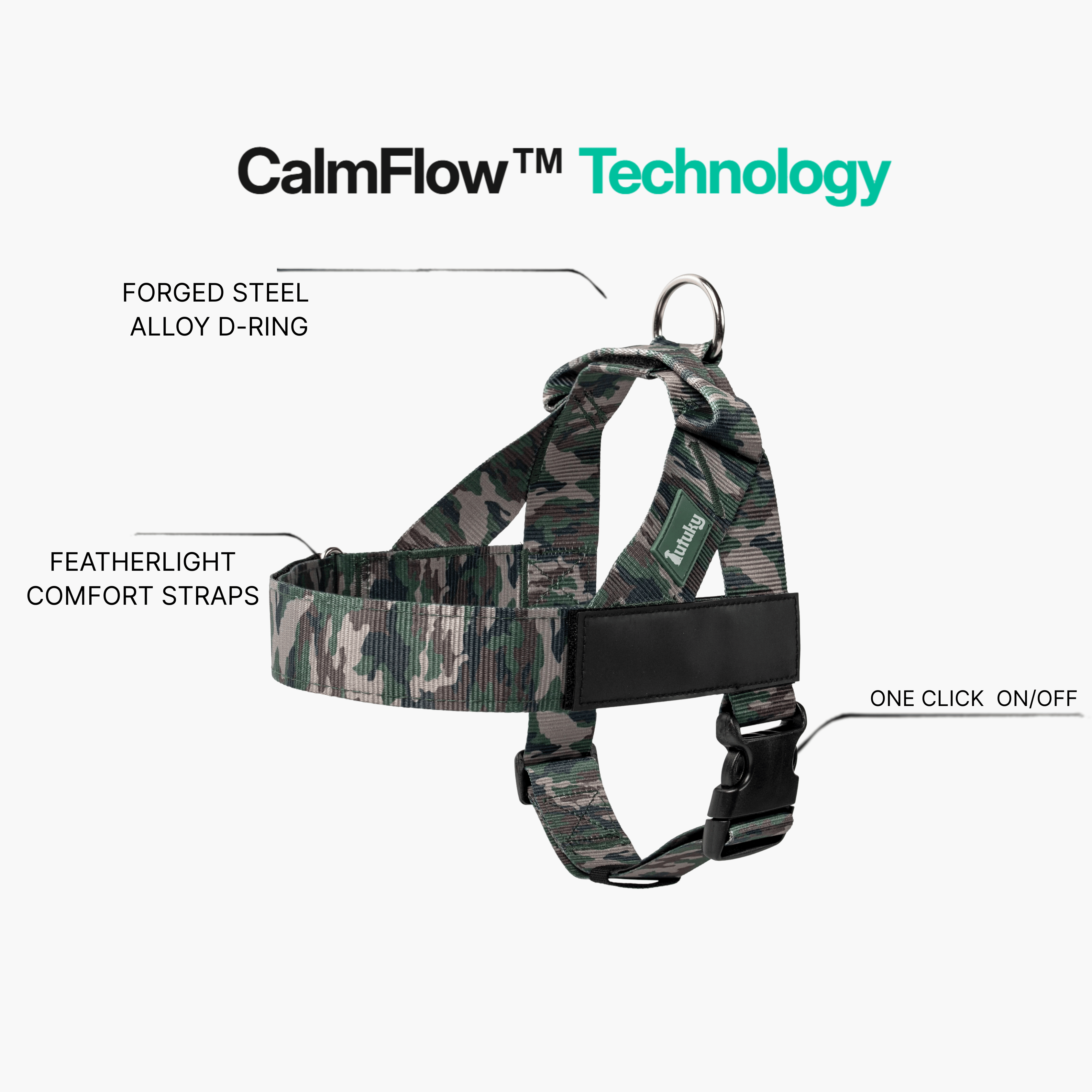 harness- CalmFlow™ Technology- Green Camouflage