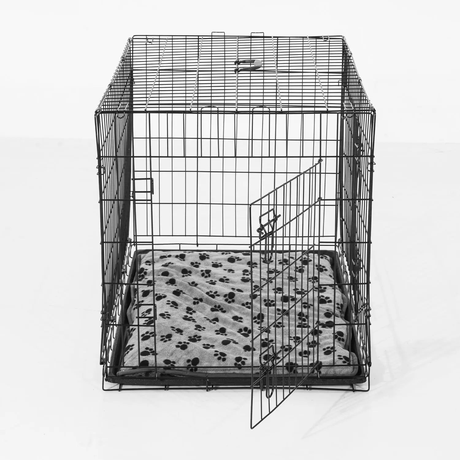 PawHut Black Pet Carrier ABS and Steel with Cushion - Tutuky