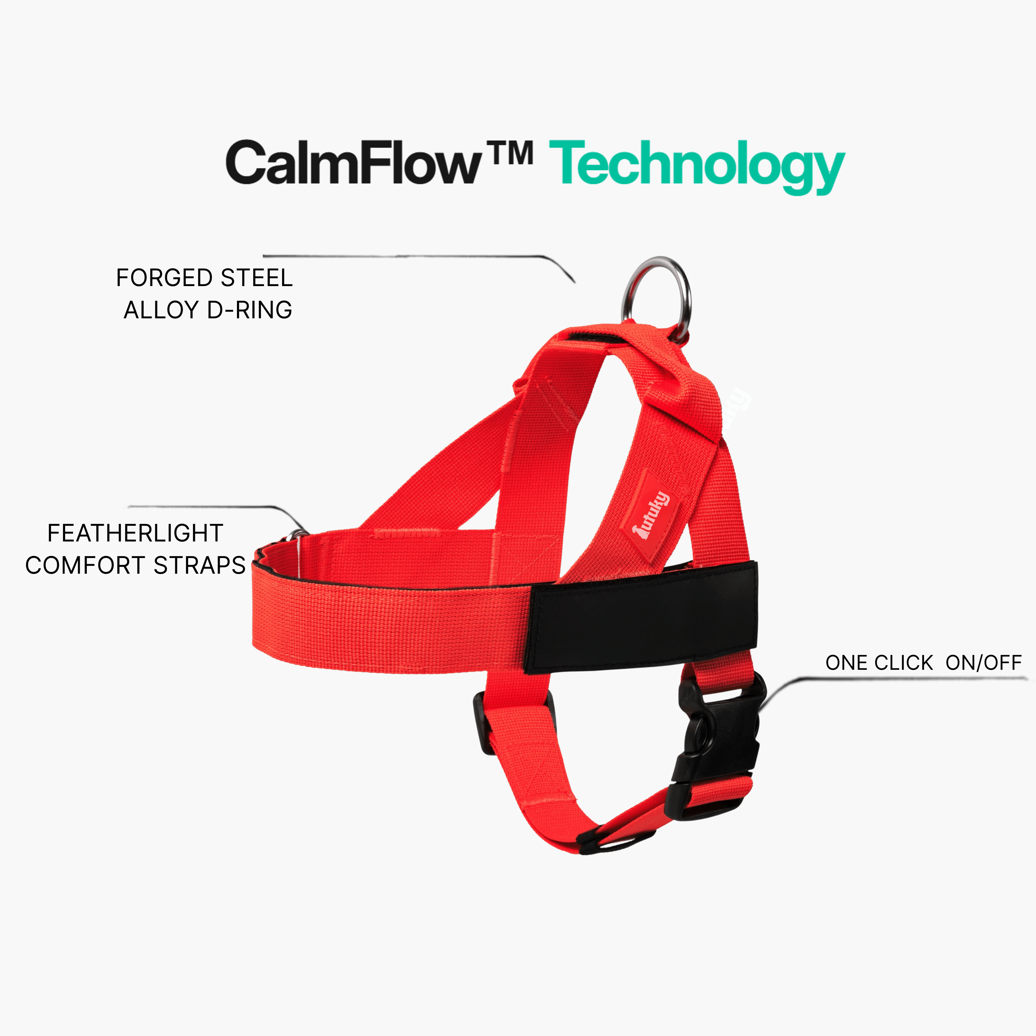 harness- CalmFlow™ Technology- red