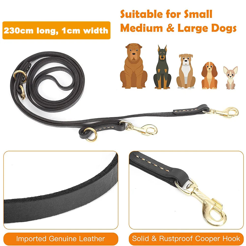 Soft Leather Hands Free Leash - Tutuky