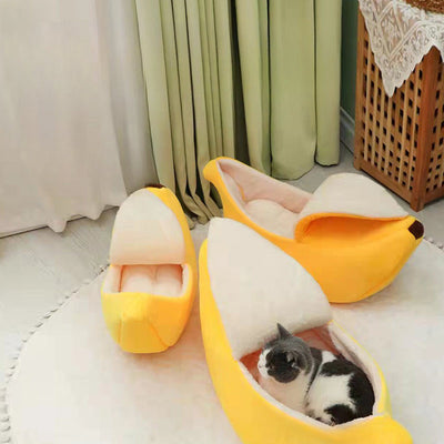 Cozy Banana Cat Bed