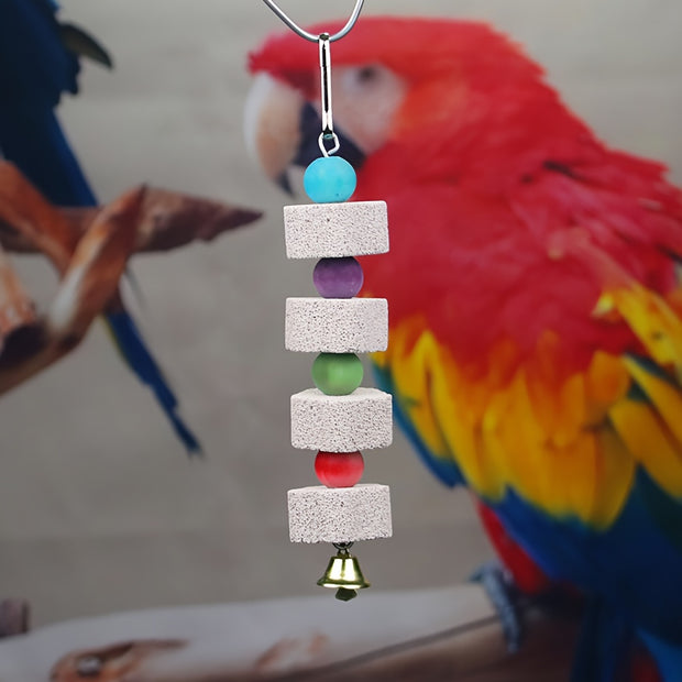 Parrot Grinding Stone Bird Toy – Mineral-Rich Beak Trimmer & Cage Decor - Tutuky