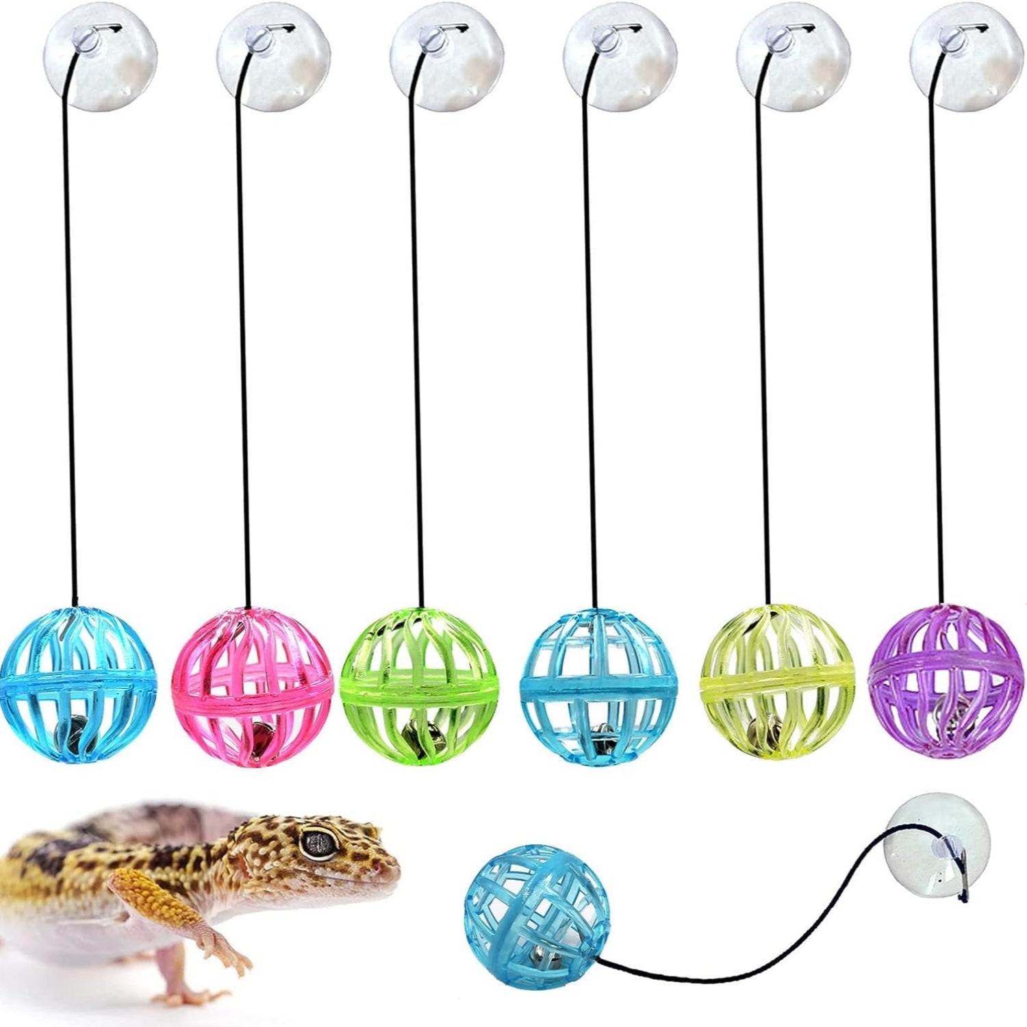 Reptile Lizard Toy Ball With Suction Cup And Rope - Tutuky