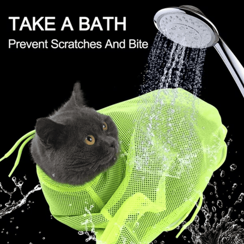 Cat Bathing Bag Mesh - Tutuky