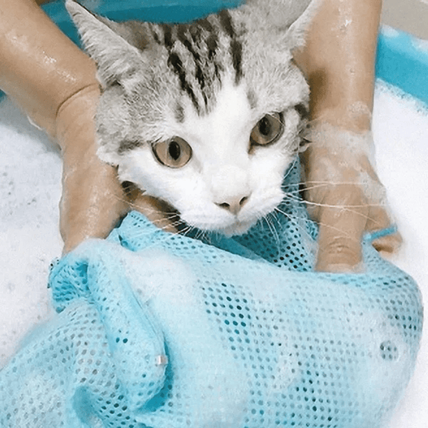 Cat Bathing Bag Mesh - Tutuky