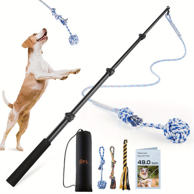 Extendable Flirt Pole for  Dogs - Tutuky