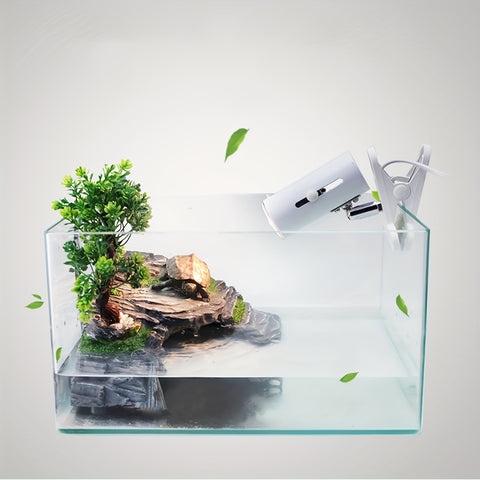 Creative Turtle Basking Platform with Detachable Green Plant Decor - Tutuky