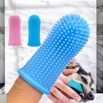 Pet Toothbrush, 360º  Brushing Kit - Tutuky