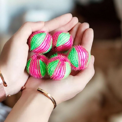 6 Reusable Dryer Nylon Balls for removing Pet Hair - Tutuky