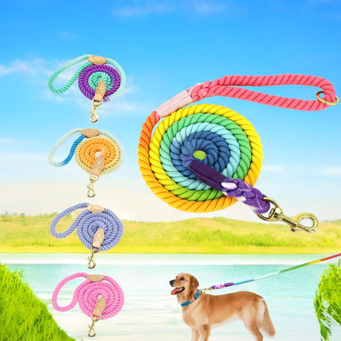 Colorful Cotton Dog Leash - Tutuky