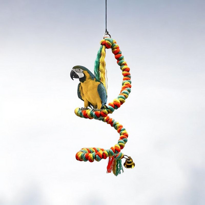 Colorful Rattan Parrot Climbing Ladder - Tutuky