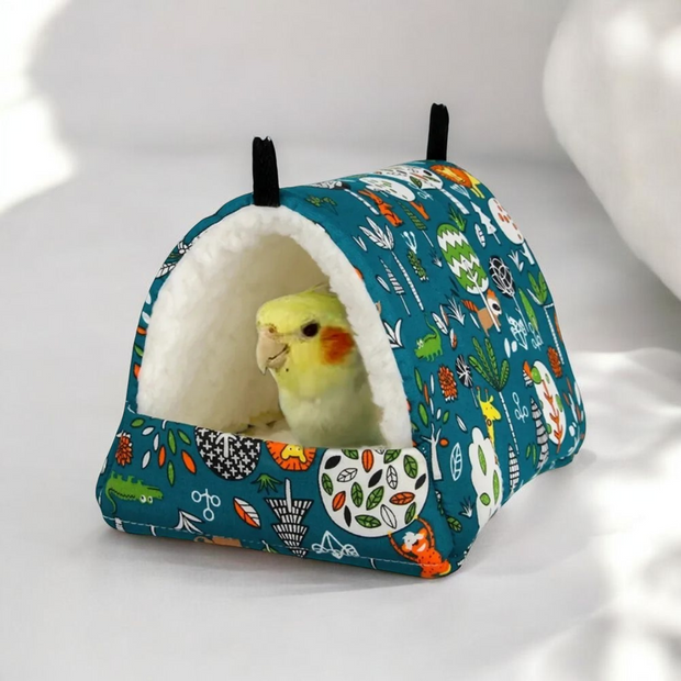 Cute Print Bird Bed Mini Cage - Tutuky