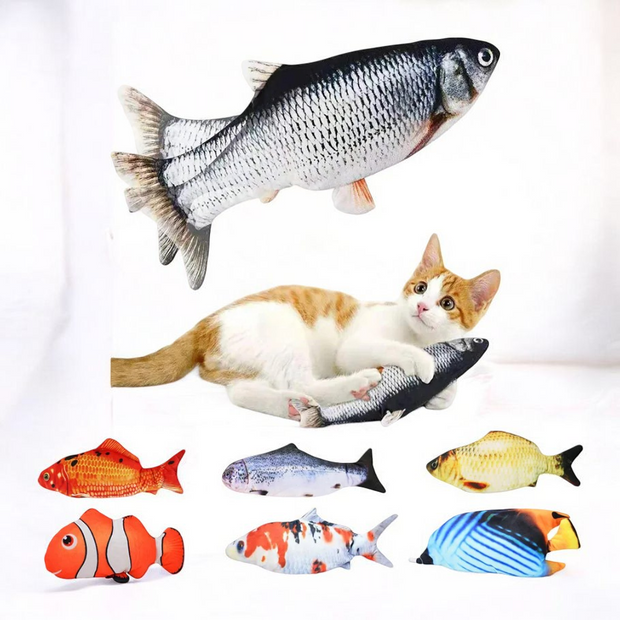 Interactive Electric floppy Fish Cat toy - Tutuky