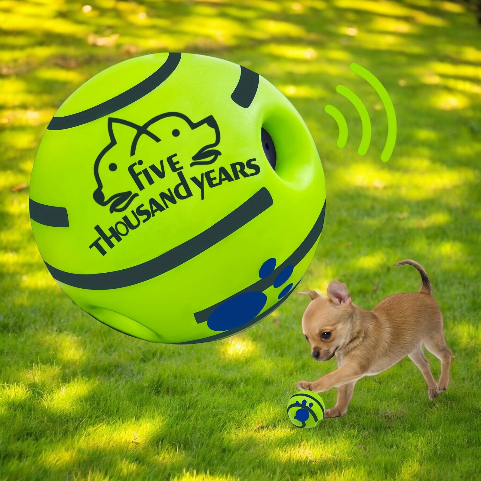 Pet Interactive Giggle Ball Toy, Dog IQ Training Ball Toy - Tutuky