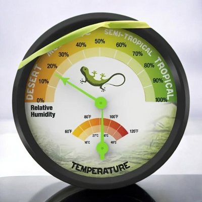 Round Reptile Thermometer And Hygrometer - Tutuky