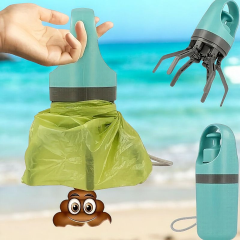 Portable Dog Poop Scooper with Bag Dispenser - Tutuky