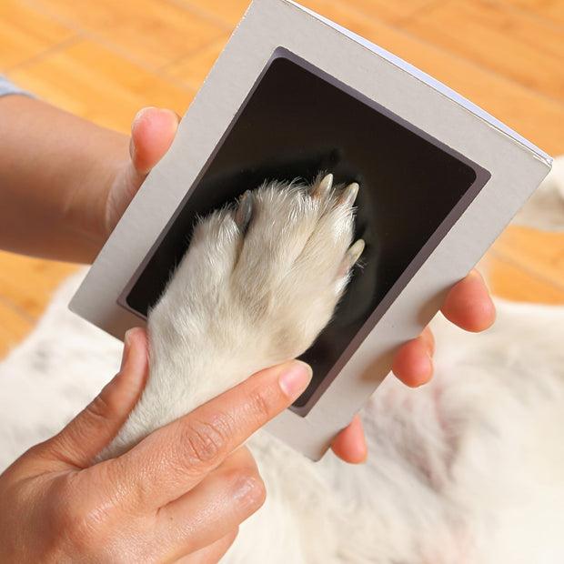 Pet Paw Print Kit With 1 Ink Pad And 2 Imprint Cards - Tutuky