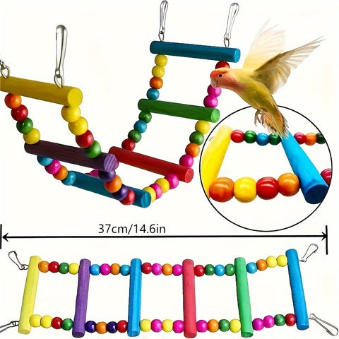 Engaging & Fun 5/15-Piece Bird Toy Set – Keep Your Feathered Friend Entertained! - Tutuky