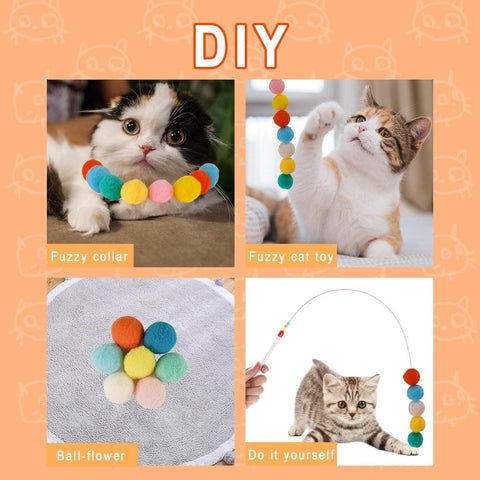 Cat Toy Balls with Launchers Set - Tutuky