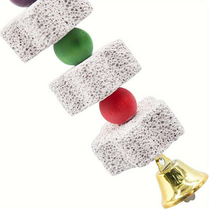 Parrot Grinding Stone Bird Toy – Mineral-Rich Beak Trimmer & Cage Decor - Tutuky