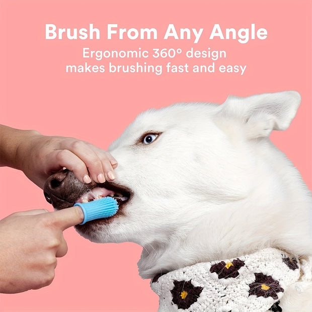 Pet Toothbrush, 360º  Brushing Kit - Tutuky