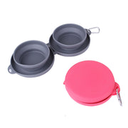 Double folding rubber bowl for feeding pets - Tutuky