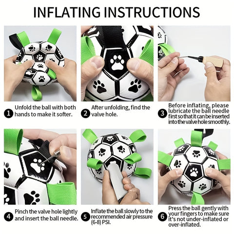 Dog Toys Soccer Ball With Straps - Tutuky