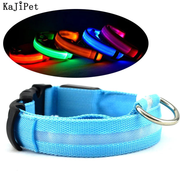 The LED Dog Collar Luminous Nylon Glowing - Tutuky