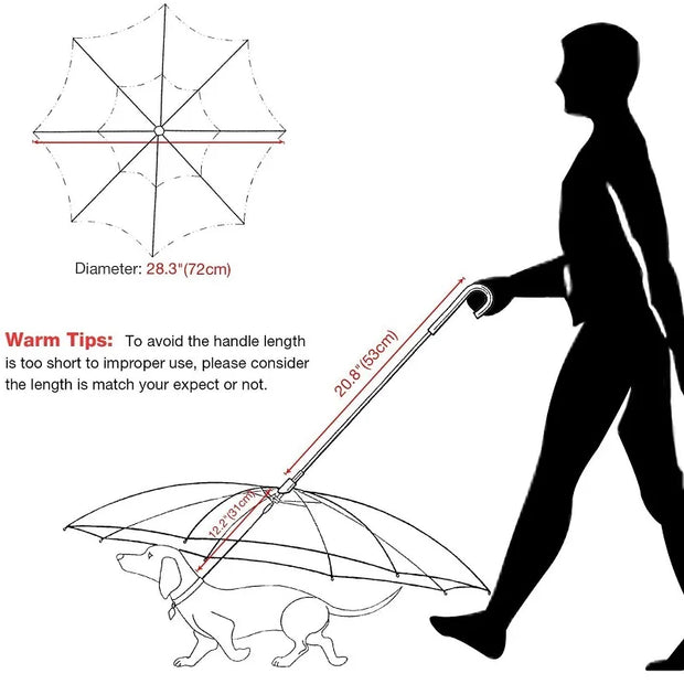 Umbrella for walking pets - Tutuky