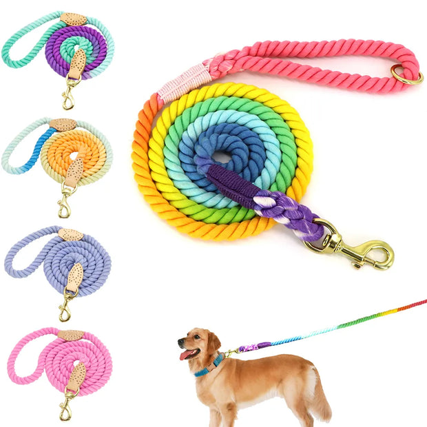 Colorful Cotton Dog Leash - Tutuky