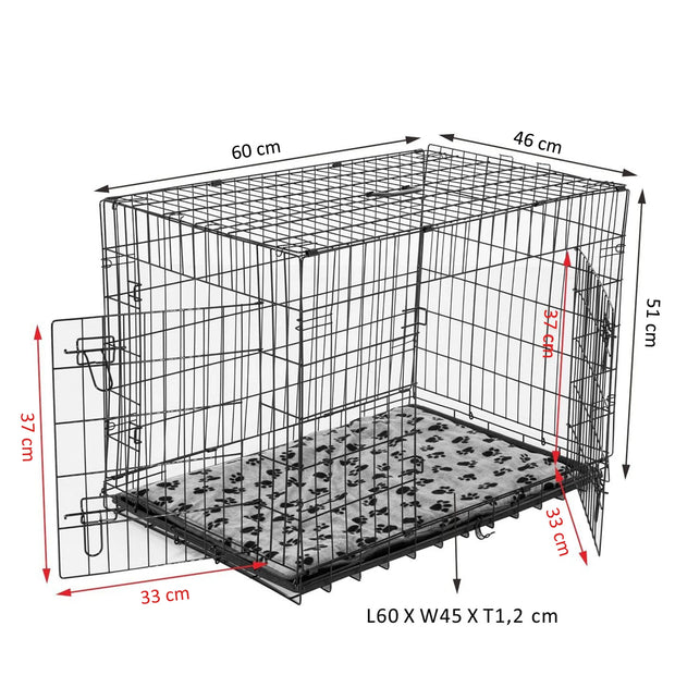 PawHut Black Pet Carrier ABS and Steel  with Cushion - Tutuky