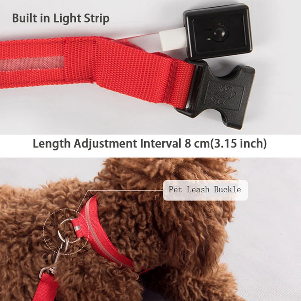 The LED Dog Collar Luminous Nylon Glowing - Tutuky