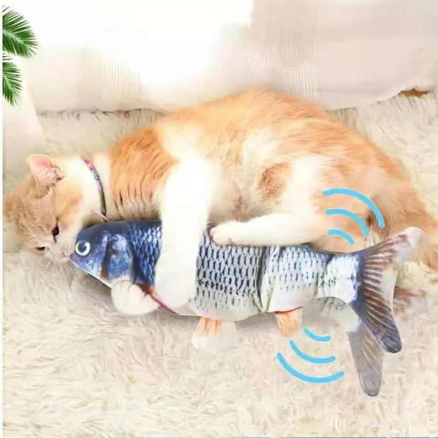 Interactive Electric floppy Fish Cat toy - Tutuky