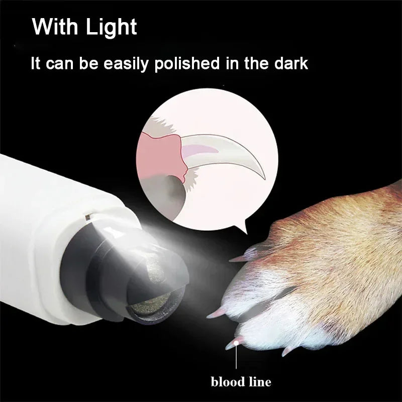 Rechargeable Electric Dog & Cat Nail Grinder - Tutuky