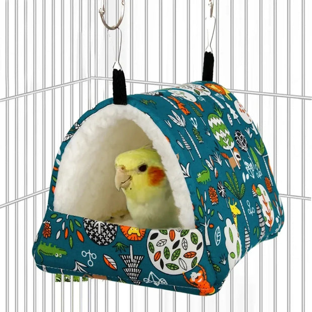 Cute Print Bird Bed Mini Cage - Tutuky