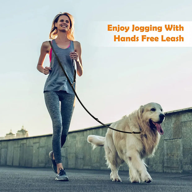 Soft Leather  Hands Free Leash - Tutuky