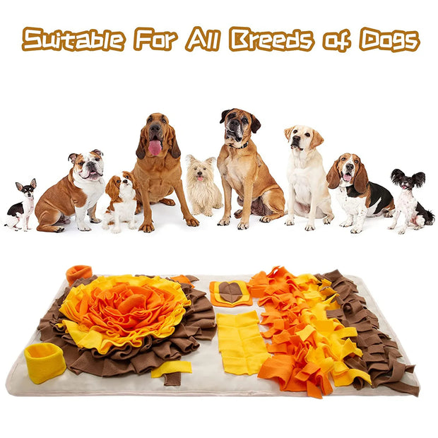 Snuffle mat for interactive dog-feeding game - Tutuky