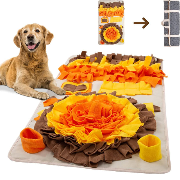 Snuffle mat for interactive dog-feeding game - Tutuky