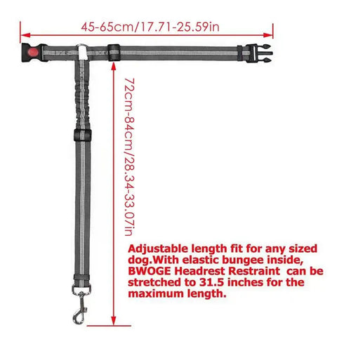 Pet Car Seat Belt 2 In 1 - Tutuky