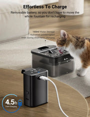 DownyPaws Wireless Cat 2,5L Water Fountain - Tutuky