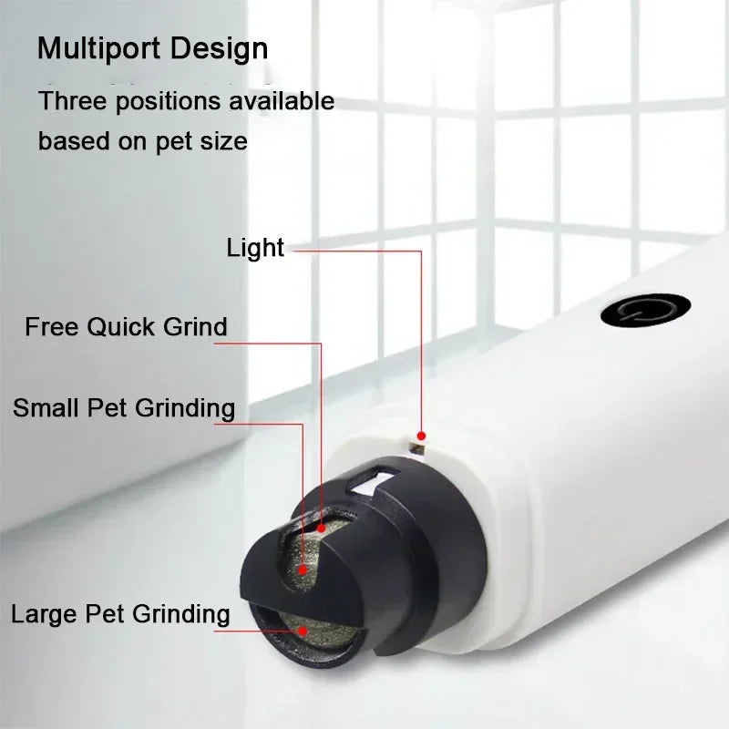 Rechargeable Electric Dog & Cat Nail Grinder - Tutuky