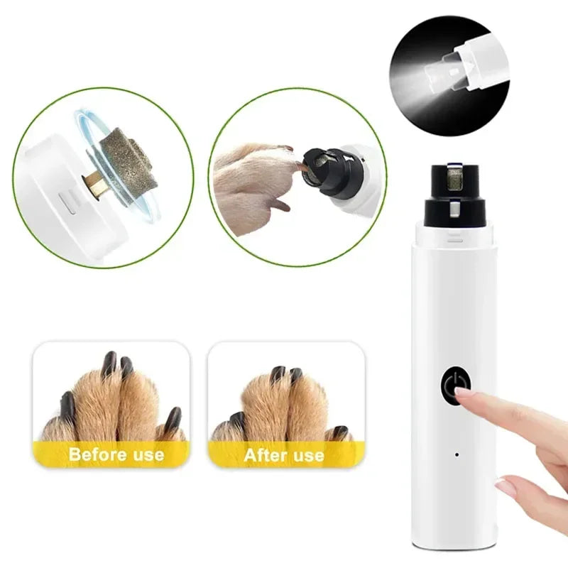 Rechargeable Electric Dog & Cat Nail Grinder - Tutuky