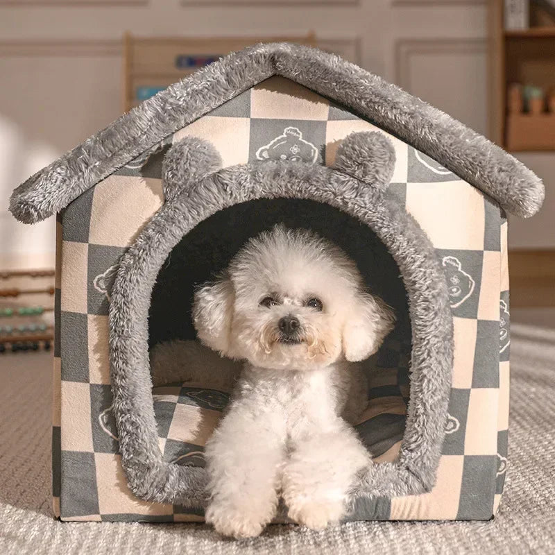 Foldable Dog House Kennel Bed - Tutuky