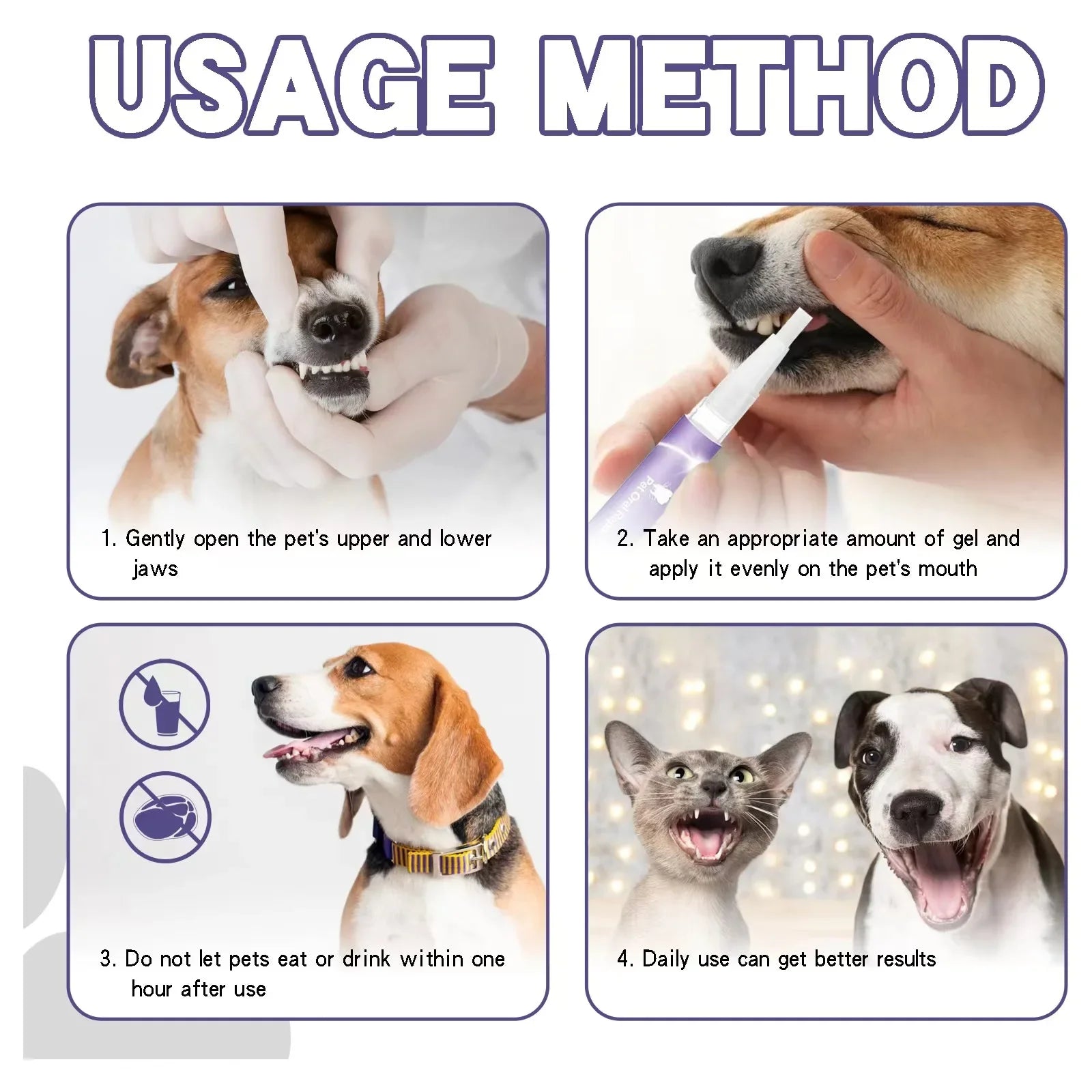 Whitening pen for cleaning pets' teeth - Tutuky