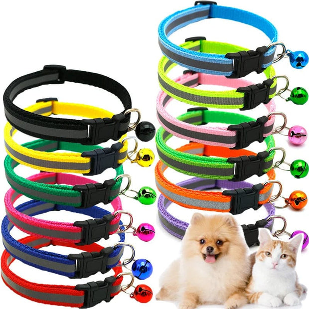 Adjustable Pet  Collars  with Bells - Tutuky