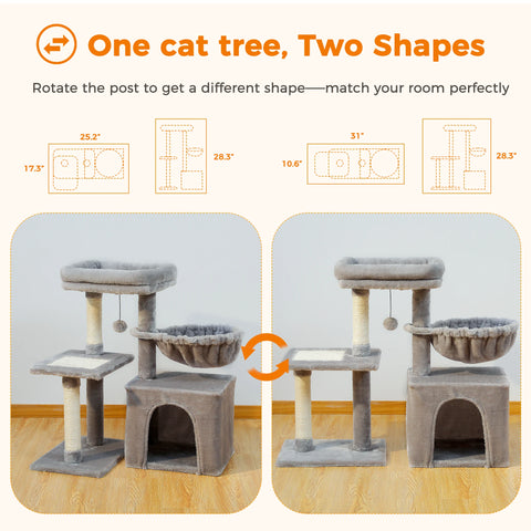 Cat tree Tower for Indoor Cats  with Scratching Posts - Tutuky