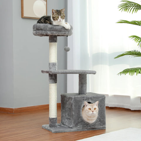 Domestic Cat Climbing Frame with Scratching Post Tree - Tutuky